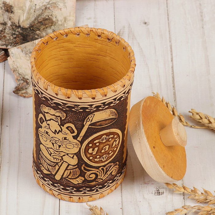 Туес для специй «Хомяк», чай, 8х8х14 см