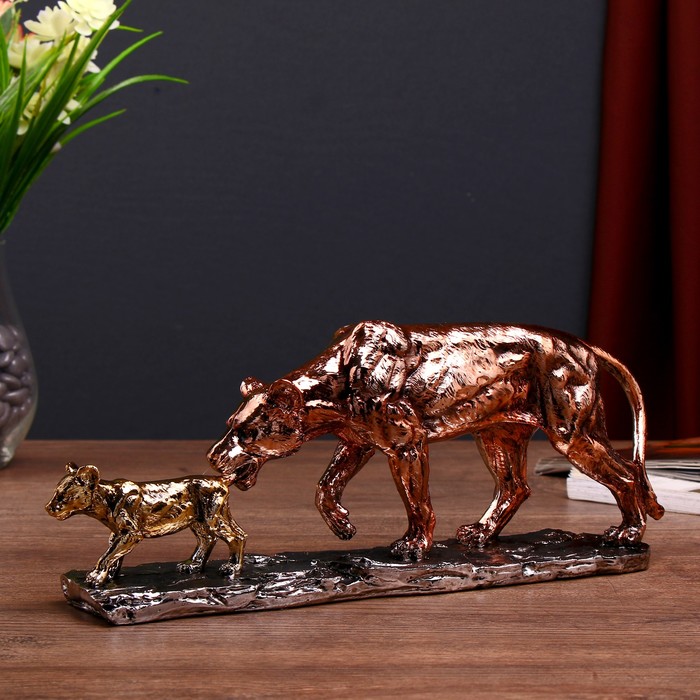 Сувенир "Первая охота" бронза-серебро