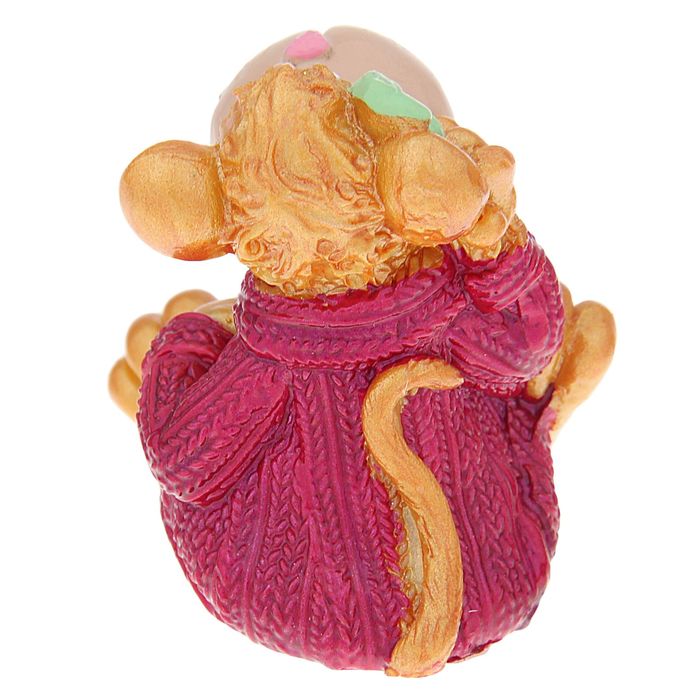 Сувенир "Обезьянка с цветочком в вязаной кофточке" МИКС