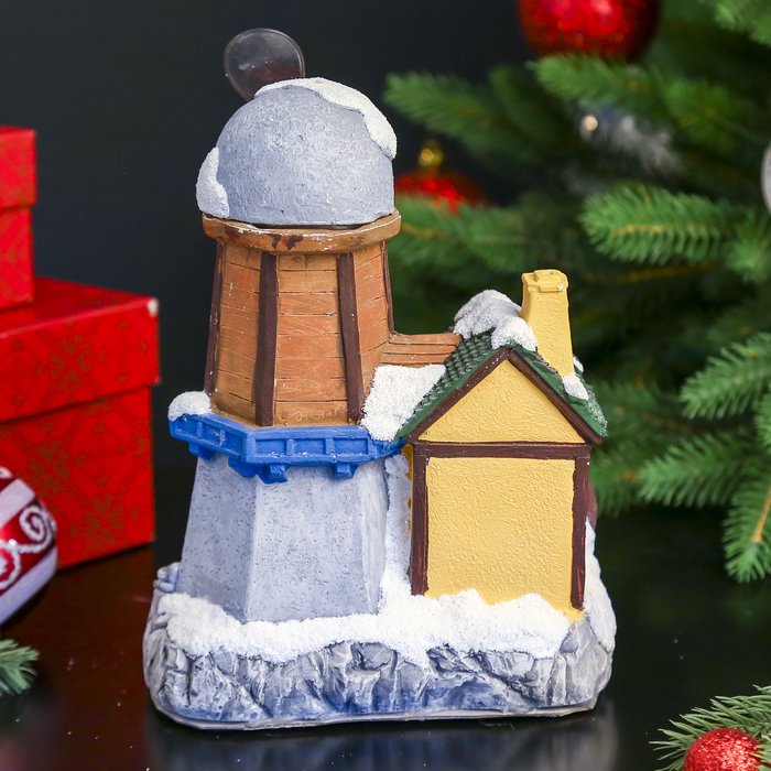 Сувенир "Домик. С Рождеством" световой, движущийся