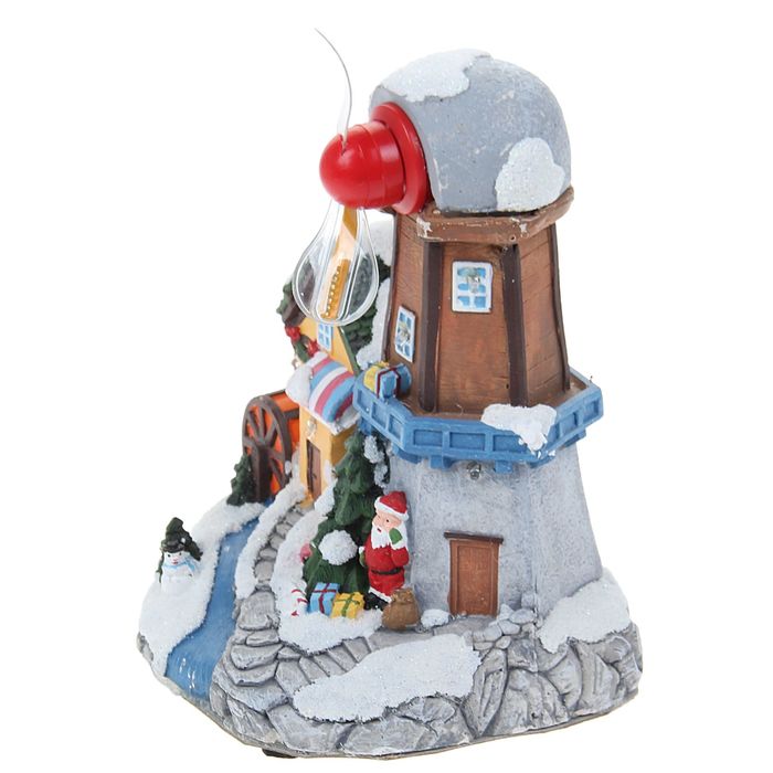 Сувенир "Домик. С Рождеством" световой, движущийся