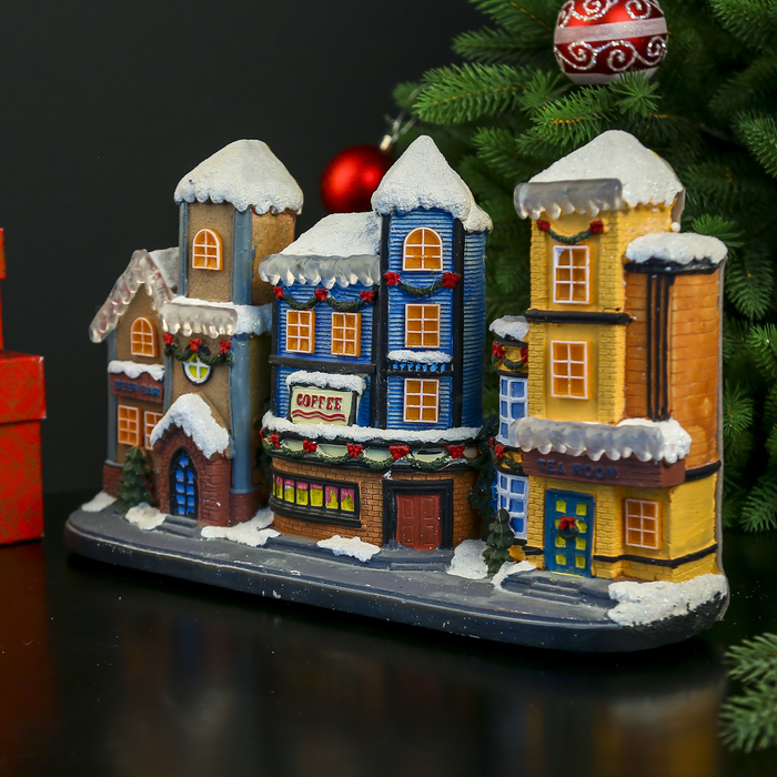 Сувенир "Новогодняя улица" световой