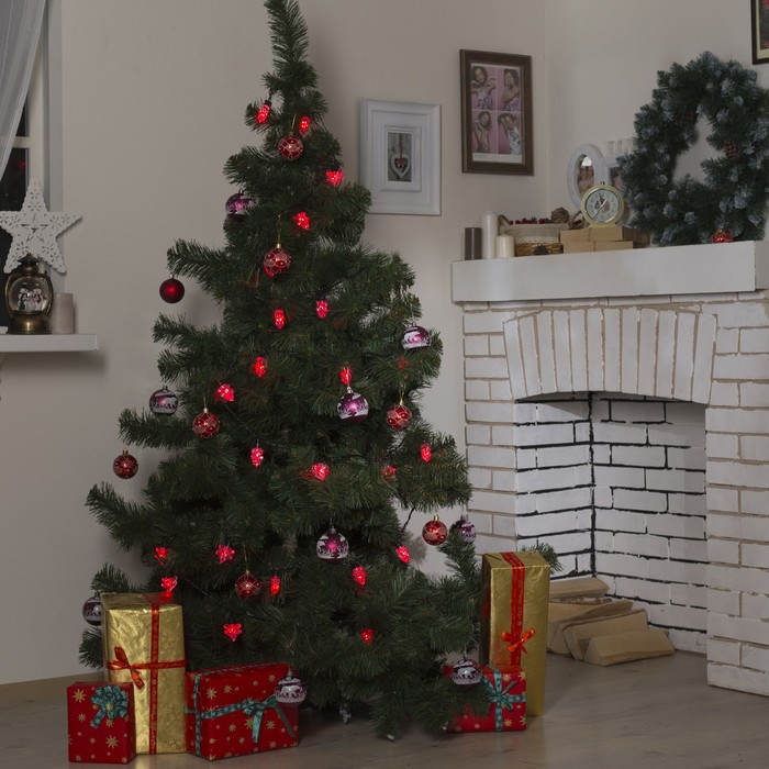 Гирлянда "Метраж" улич. с насад. "Ель большая" 5 м, Н.Т. LED-30-220V, контр. 8 р, КРАСНЫЙ