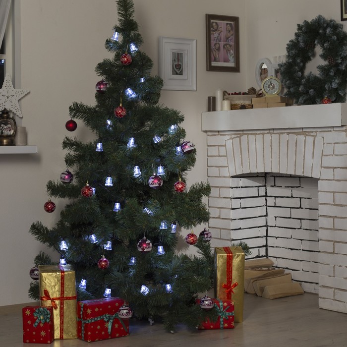 Гирлянда "Метраж" улич. с насад. "Колокол" 5 м, Н.Т. LED-30-220V, контр. 8 р, БЕЛЫЙ