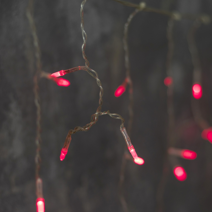 Гирлянда "Бахрома" Ш:1,2 м, В:0,6 м. “Игла”, Н.С. LED-60-220V, контроллер 8 р. КРАСНЫЙ