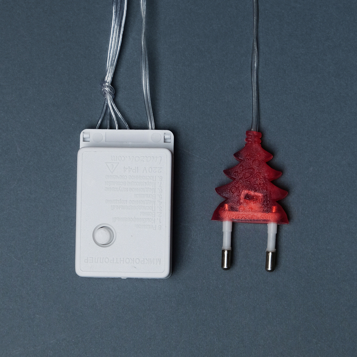 Гирлянда "Бахрома" Ш:1,2 м, В:0,6 м. “Игла”, Н.С. LED-60-220V, контроллер 8 р. КРАСНЫЙ