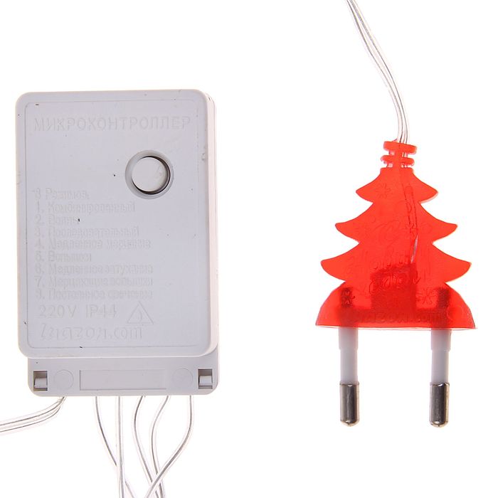 Гирлянда "Метраж" 10 м. “Игла”, Н.С. LED-100-220V, контроллер 8 режимов, КРАСНЫЙ