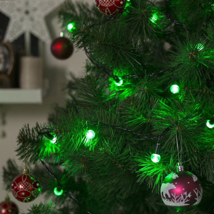 Гирлянда "Метраж" улич. с насад. "Фонарик" 5 м, Н.Т. LED-40-220V, контр. 8 р, ЗЕЛЕНЫЙ