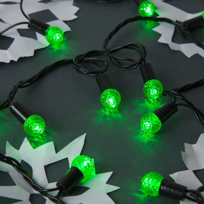 Гирлянда "Метраж" улич. с насад. "Фонарик" 5 м, Н.Т. LED-40-220V, контр. 8 р, ЗЕЛЕНЫЙ