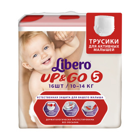 

Трусики Libero Up Go Maxi+, размер 5, 16 шт.