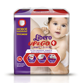 

Трусики Libero Up Go Maxi, размер 4, 18 шт.