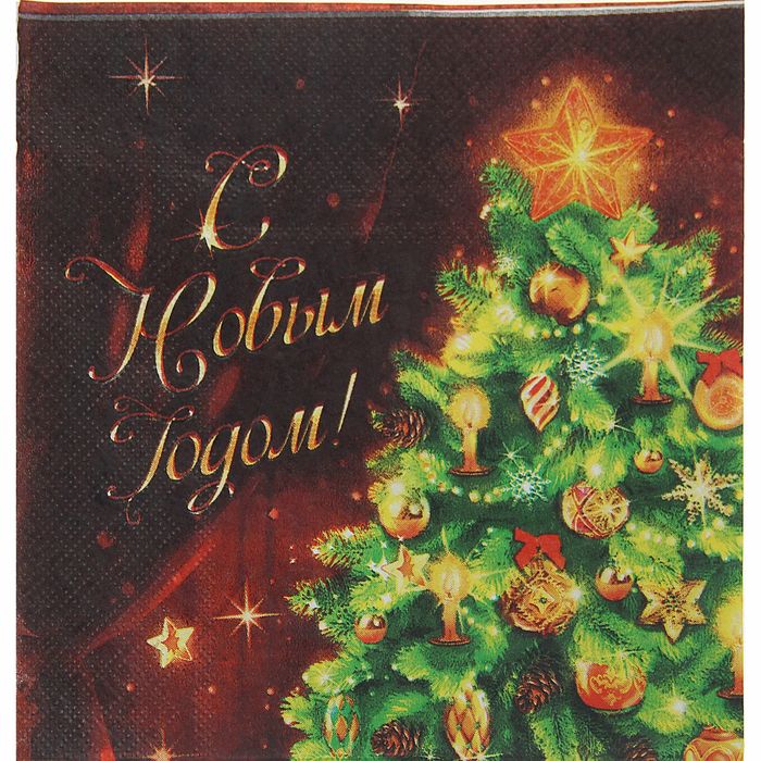 Салфетка для декупажа «Ёлочка», 33 × 33 см