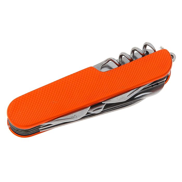 Нож многофункциональный 11 в 1, рукоять в мелкую сетку, микс