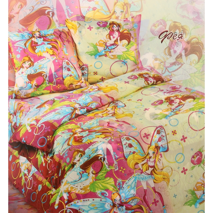 Постельное бельё Сударушка "Фея" 1,5 сп., размер 150х215 см, 150х215 см, 70х70 см - 2 шт.