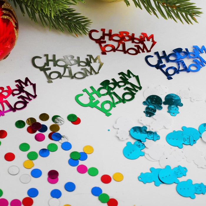 Конфетти "С Новым годом", снеговик, набор: 3 шт.