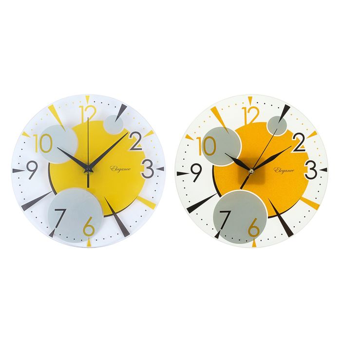 Часы настенные круглые "Желтый круг", 30 см микс
