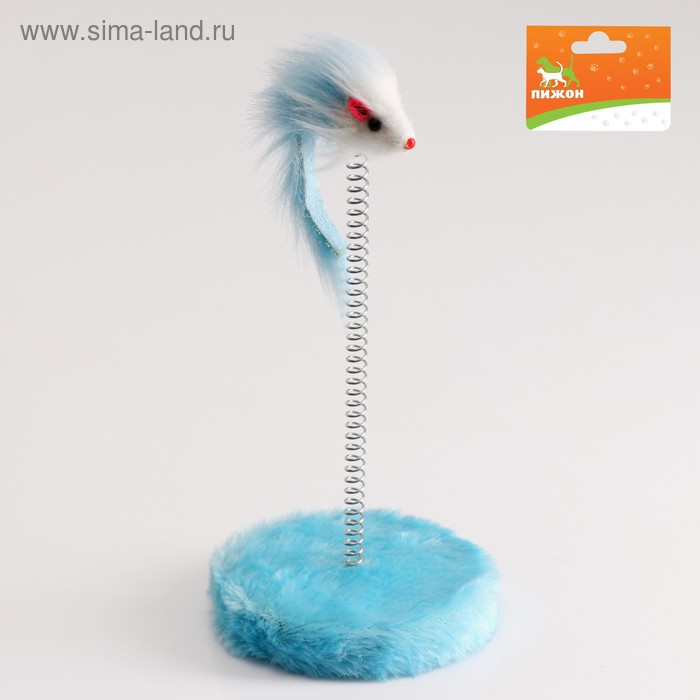 

Дразнилка для кошек на пружине с мышью (5 см), 10,5 х 23 см, микс цветов