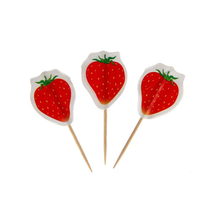 Шпажки для канапе "Клубничка", набор 24 шт.