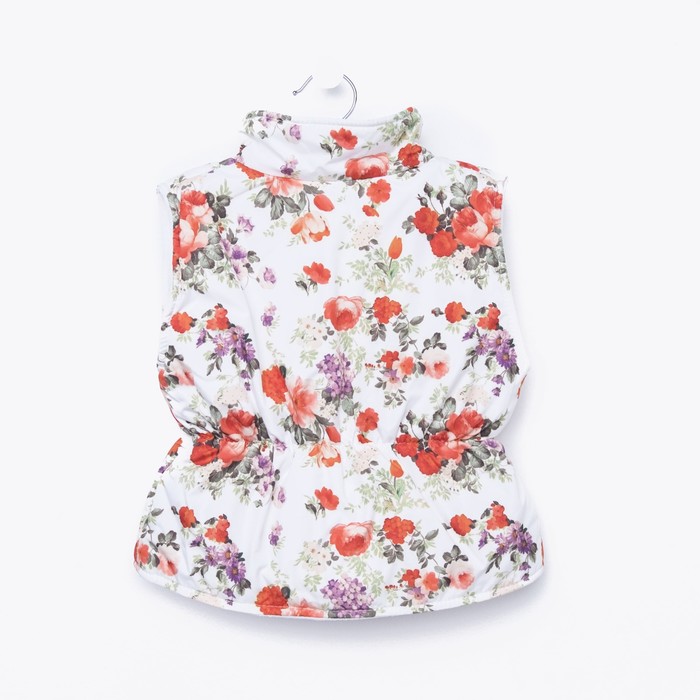 Жилет для девочки "РОЗАЛИЯ", рост 92 см, принт розы 7 вида 10_М