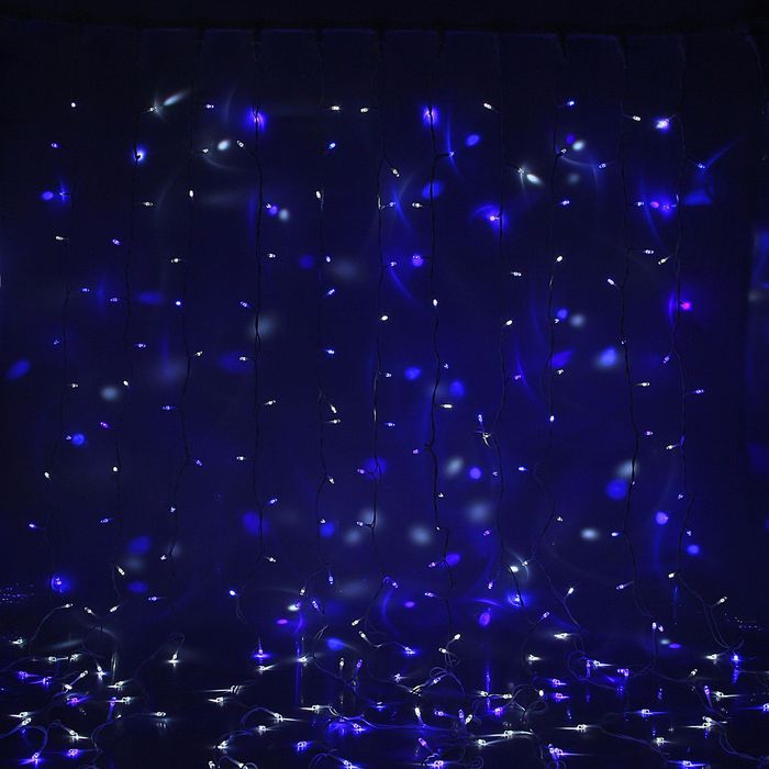 Гирлянда "Занавес" улич. УМС, Ш:2 м, В:3 м, Н.Б. 2W LED-760-220V, БЕЗ контр. БЕЛО-СИН