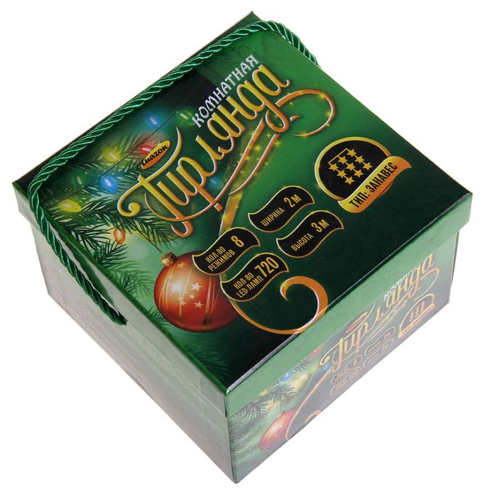 ЗАНАВЕС, УМС вилка Ш:2 м, В:3 м, Н.С. LED-720-220V, 8 режимов, СИНИЙ