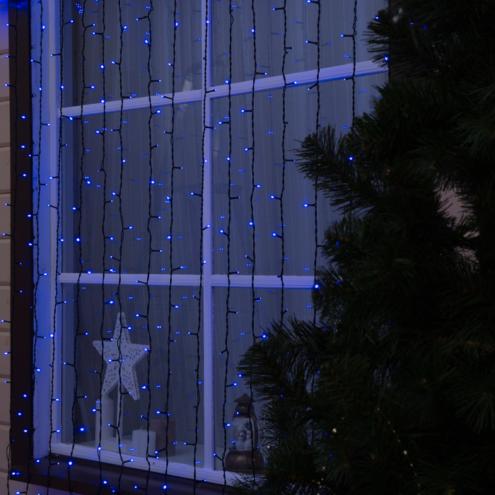 Гирлянда "Занавес" улич. УМС, Ш:2 м, В:6 м, Н.Т. 3W LED-1440-220V, БЕЗ контр. ФИОЛЕТ