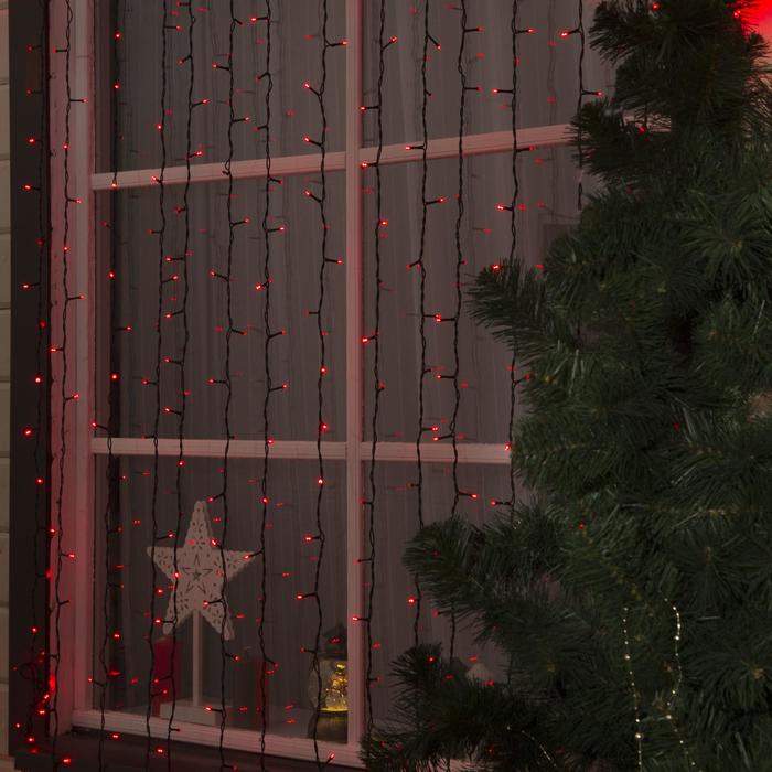 Гирлянда "Занавес" улич. УМС, Ш:2 м, В:6 м, Н.Т. 2W LED-1440-220V, БЕЗ контр. фикс КРАСН