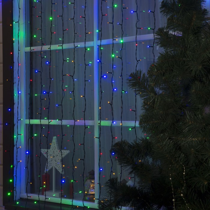 Гирлянда "Занавес" улич. УМС, Ш:2 м, В:3 м, Н.Т. 2W LED-760-220V, БЕЗ контр. фикс МУЛЬТИ