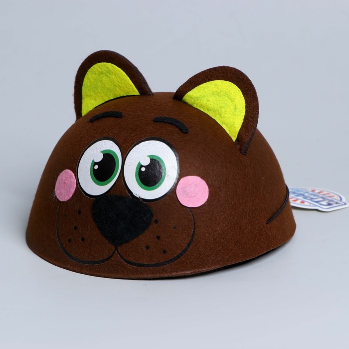 фото Карнавальная шляпа детская «мишка», р-р. 52-54 страна карнавалия