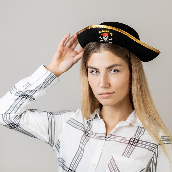 Шляпа пирата «Полундра», детская, р-р 56 бандана пирата череп р р 56 58