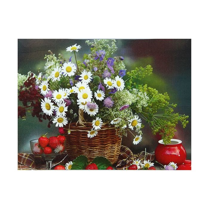 Картина на подрамнике "Корзина цветов"