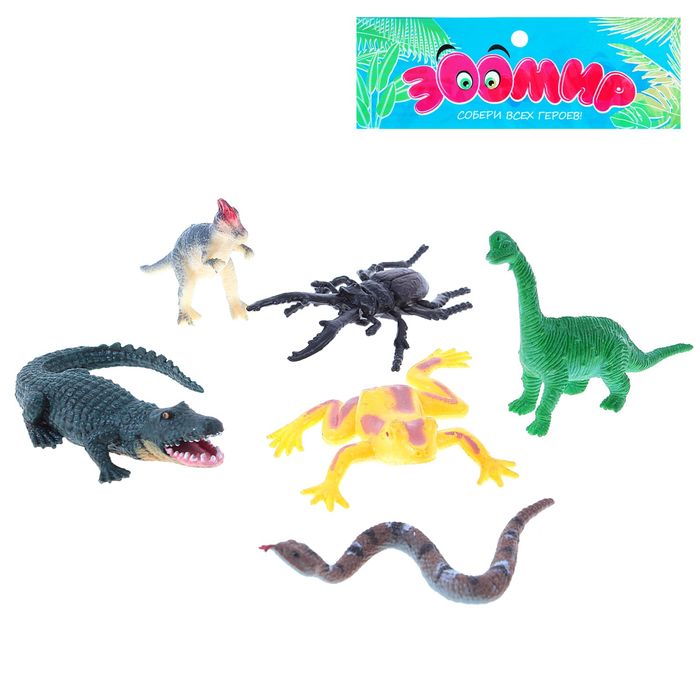 Набор животных "Ассорти", 6 фигурок, МИКС