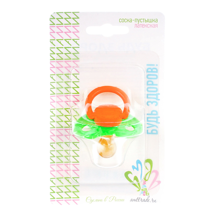Пустышка латексная классическая «Сердечко», от 0 мес., цвета МИКС
