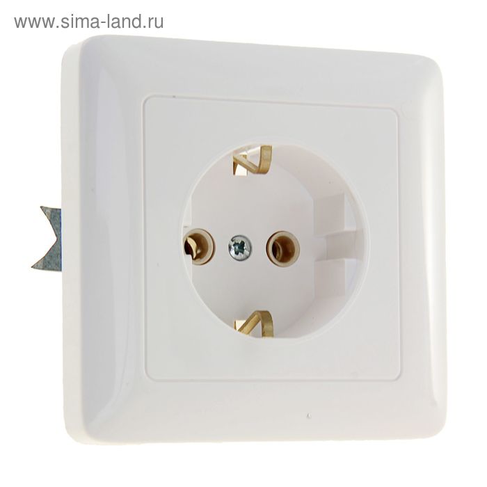 

Розетка SE "Хит", 16 А, 250 В, встраиваемая, с з/к, IP20, белая, RS16-134-B