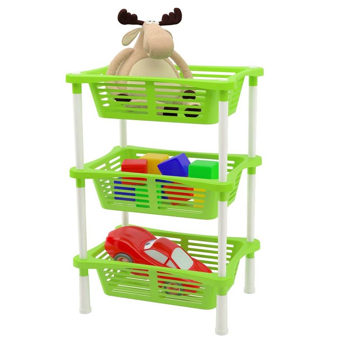 Этажерка 3-х секционная "Grotto", цвет салатовый