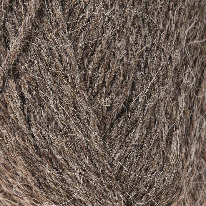 Пряжа "Натуральная шерсть" 100% шерсть 200м/100гр (121, коричн)
