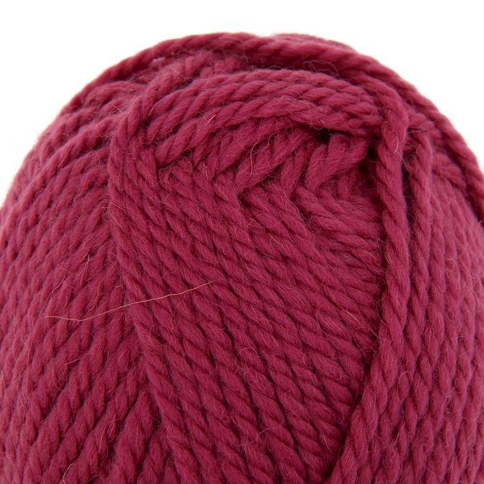 Пряжа "Пышка" 100% импортная п/т шерсть 3-х нит. 110м/100гр (088, брусника)