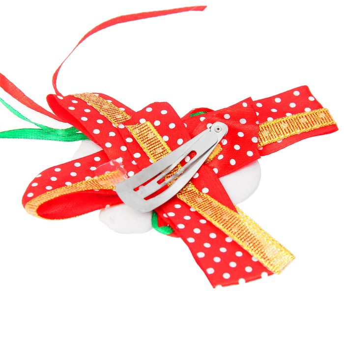 Карнавальный зажим "Дед Мороз с лентами"