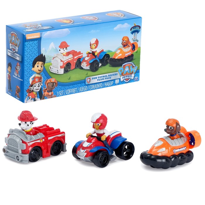 Набор &quot;Щенячий патруль&quot;, 3 маленькие машинки со спасателями