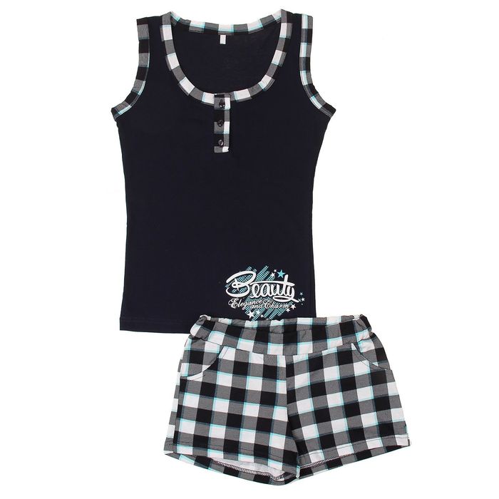 Пижама женская (майка, шорты) ТК-524 МИКС, р-р 42