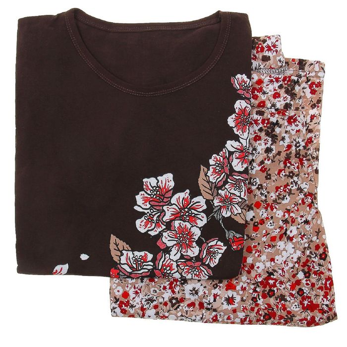 Комплект женский (футболка, бриджи) ТК-12Б МИКС, р-р 54