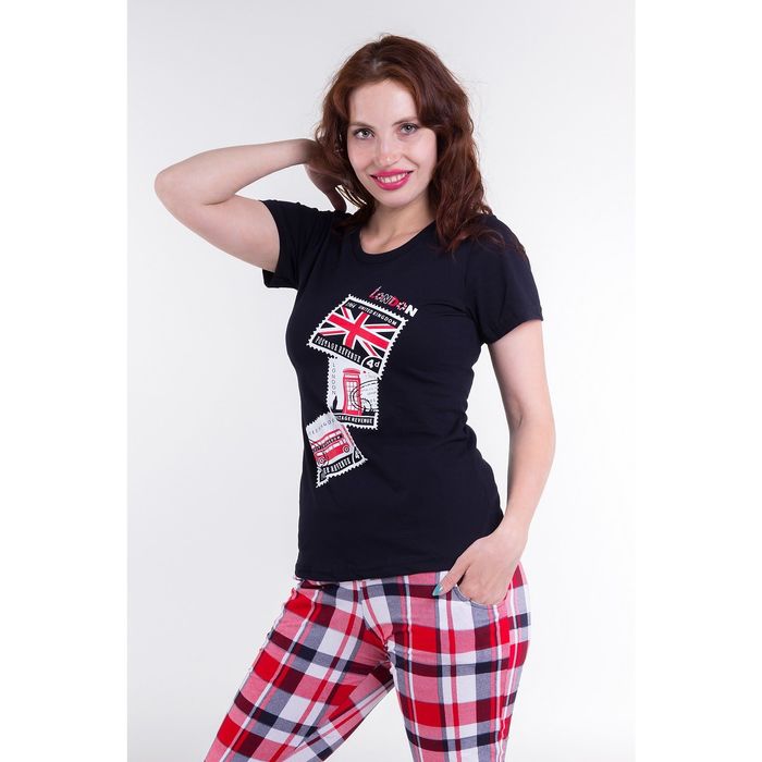 Комплект женский (футболка, бриджи) ТК-77Б МИКС, р-р 50