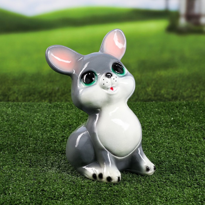 Садовая фигура "Голубой зайка" глянец