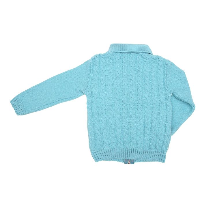 Кофта для девочки на молнии "Косички", рост 92-98 см, цвет голубой 1128х_М
