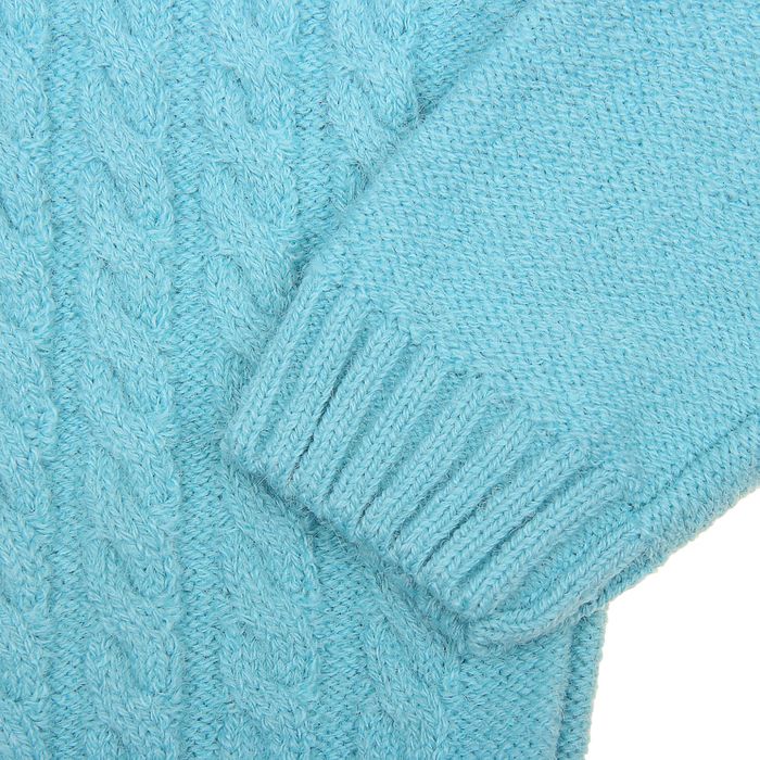 Кофта для девочки на молнии "Косички", рост 92-98 см, цвет голубой 1128х_М