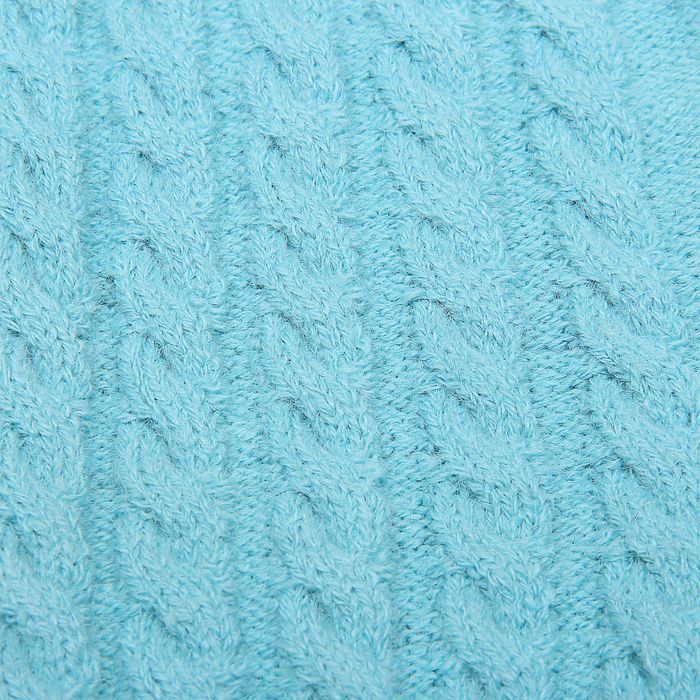 Кофта для девочки на молнии "Косички", рост 92-98 см, цвет голубой 1128х_М