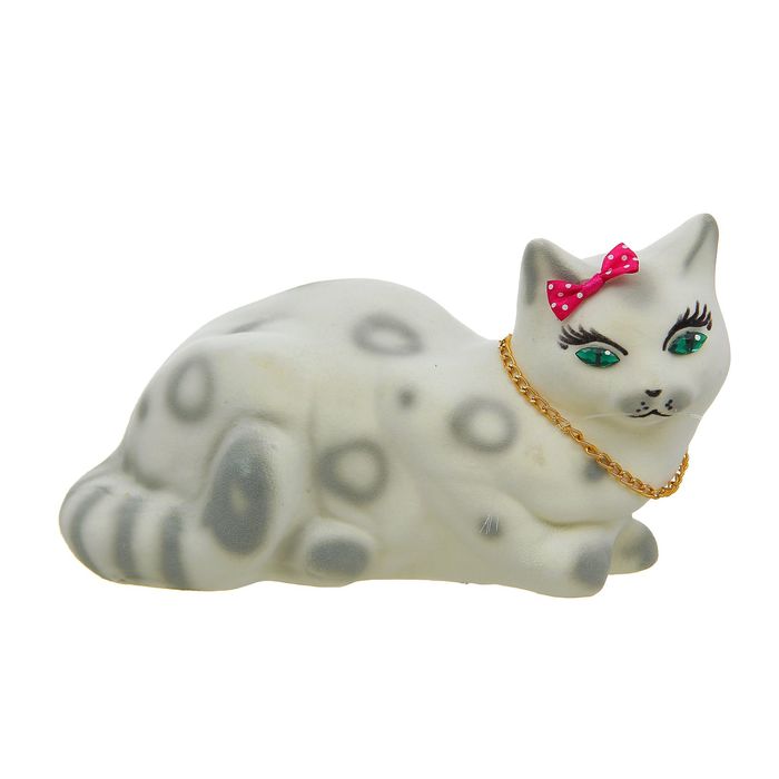Копилка "Кошка Ляля" флок, белая