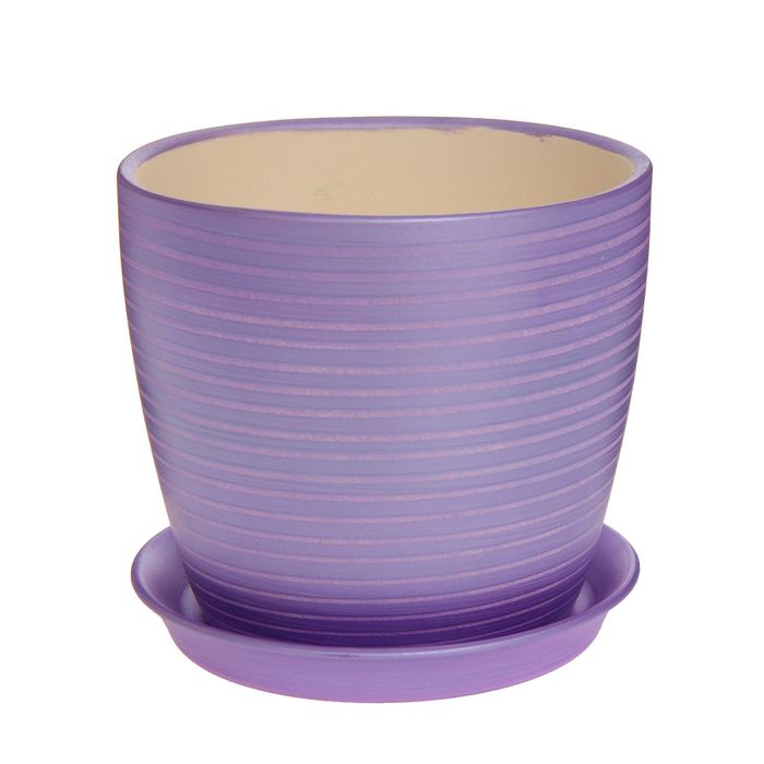 Кашпо "Осень" радуга, лавандовое, 2 л