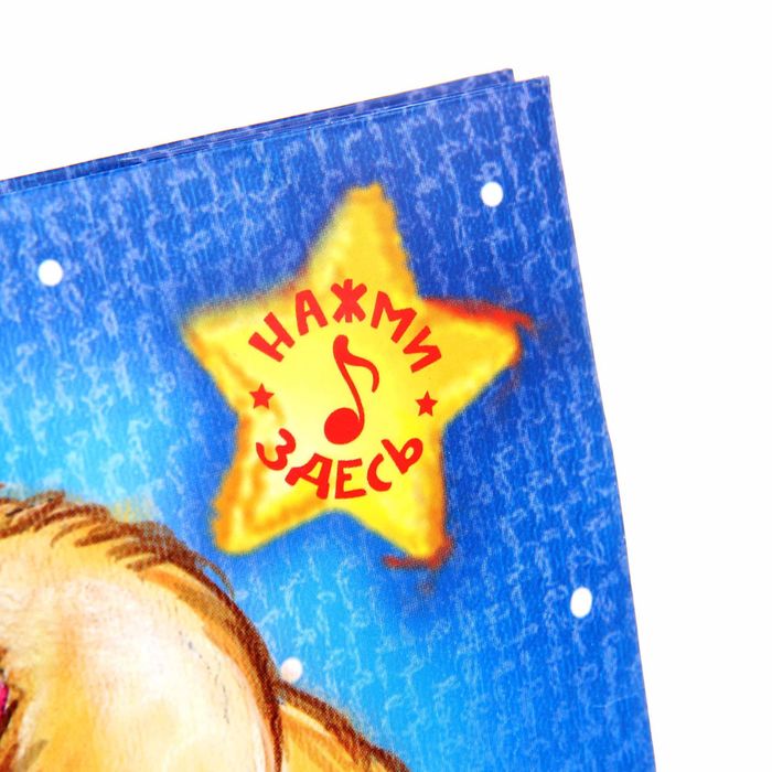 Пакет подарочный вертикальный музыкальный «Подарок от зайчика», 23 × 27 см