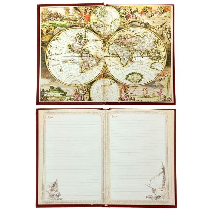 Ежедневник "Великие открытия", твёрдая обложка, А5, 96 листов